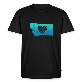 Montana Amérique États-Unis Helena Mountains Cadeau - T-shirt Premium bio Homme - noir - Devant - Nico (187cm)