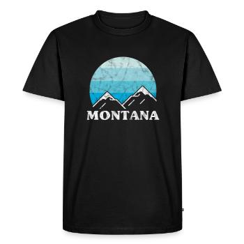 Montana Amérique États-Unis Helena Mountains Cadeau - T-shirt Premium bio Homme - noir - Devant - Nico (187cm)