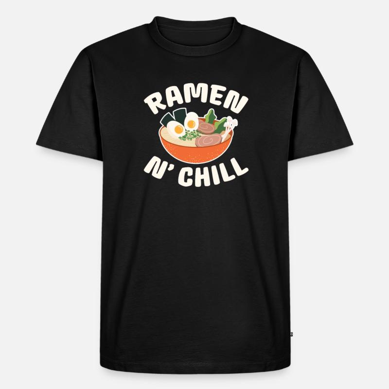 Ramen - Männer Premium Bio T-Shirt - Schwarz