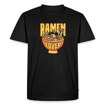 Ramen - Men's Premium Organic T-Shirt - black - Front - Nico (187cm)