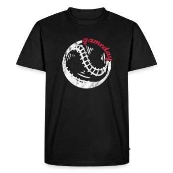 Softball - T-shirt Premium bio Homme - noir - Devant - Nico (187cm)