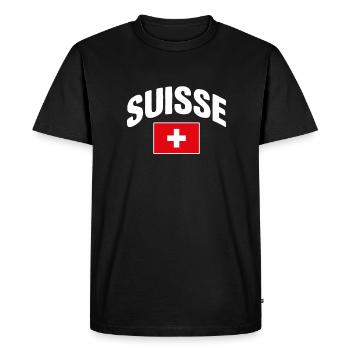 Suisse - T-shirt Premium bio Homme - noir - Devant - Nico (187cm)