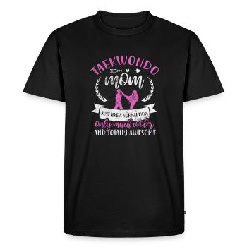 Mère de Taekwondo - T-shirt Premium bio Homme - noir - Devant - Nico (187cm)