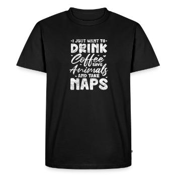 Vétérinaire vétérinaire Cadeau vétérinaire - T-shirt Premium bio Homme - noir - Devant - Nico (187cm)