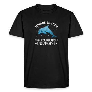 Marine Biology Marine Biologist Biolgy Gift - Men's Premium Organic T-Shirt - black - Front - Nico (187cm)