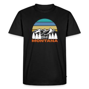 Montana - T-shirt Premium bio Homme - noir - Devant - Nico (187cm)
