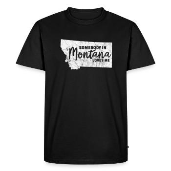 Montana Amérique États-Unis Helena Mountains Cadeau - T-shirt Premium bio Homme - noir - Devant - Nico (187cm)