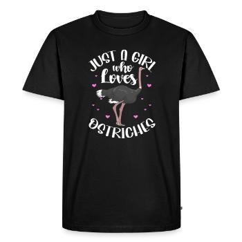 Ostrich - Men's Premium Organic T-Shirt - black - Front - Nico (187cm)