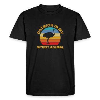 Ostrich - Men's Premium Organic T-Shirt - black - Front - Nico (187cm)