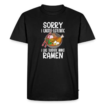 Ramen - Men's Premium Organic T-Shirt - black - Front - Nico (187cm)