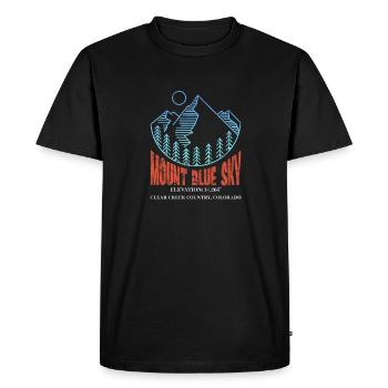 Colorado Mount Blue Sky USA America Gift - Men's Premium Organic T-Shirt - black - Front - Nico (187cm)