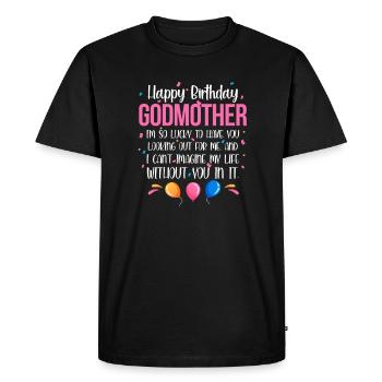 Marraine - T-shirt Premium bio Homme - noir - Devant - Nico (187cm)