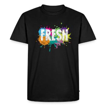 Hip-hop - T-shirt Premium bio Homme - noir - Devant - Nico (187cm)