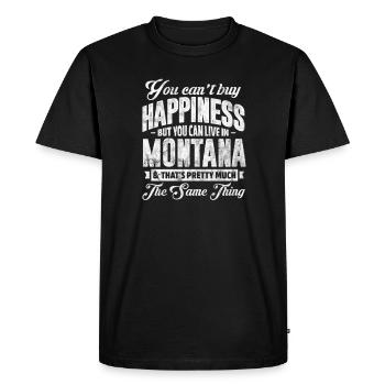 Montana Amérique États-Unis Helena Mountains Cadeau - T-shirt Premium bio Homme - noir - Devant - Nico (187cm)
