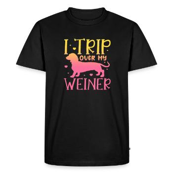 Dachshund Dog Dogs Dachshund Teckel Gift - Men's Premium Organic T-Shirt - black - Front - Nico (187cm)