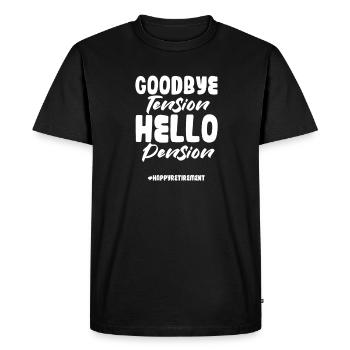 Pension de retraite Pension de pensionné Cadeau de pension de pensionné - T-shirt Premium bio Homme - noir - Devant - Nico (187cm)