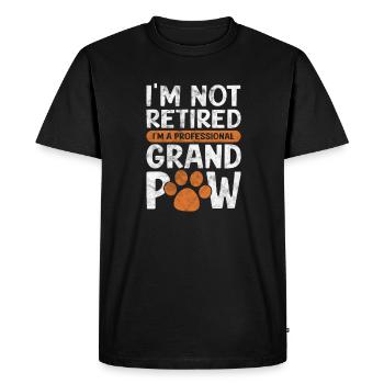 Retraite Grand-père animal de compagnie - T-shirt Premium bio Homme - noir - Devant - Nico (187cm)