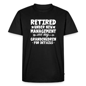 Pension de retraite Pension de pensionné Cadeau de pension de pensionné - T-shirt Premium bio Homme - noir - Devant - Nico (187cm)