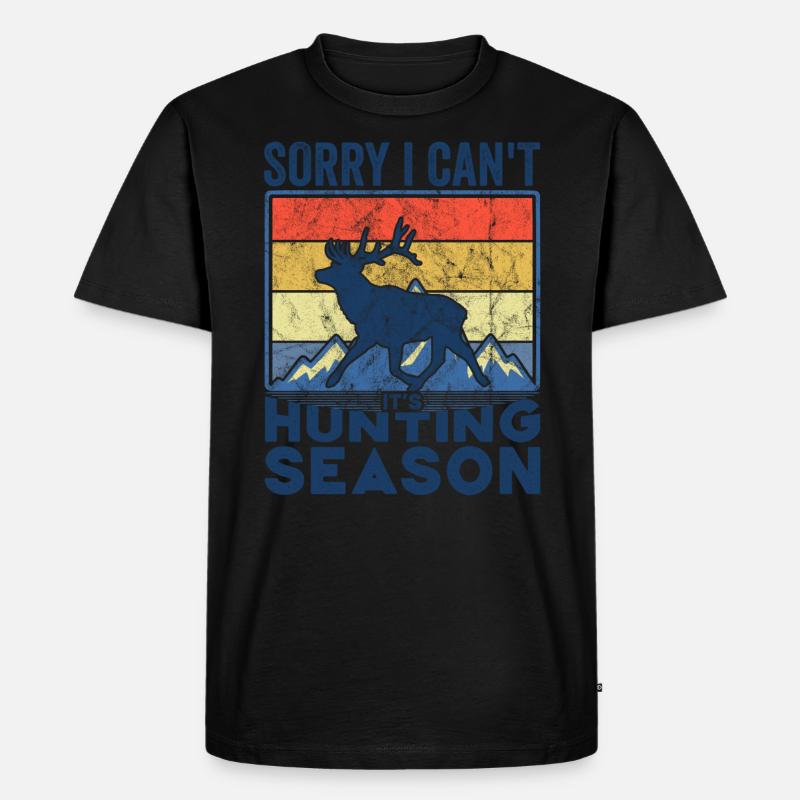 HIrschgeweih Hirschjagd Jagd Jagdsaison - Männer Premium Bio T-Shirt - Schwarz