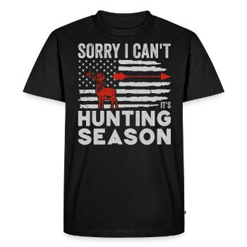 Antlers Deer Hunting Hunting Hunting Season - Men's Premium Organic T-Shirt - black - Front - Nico (187cm)