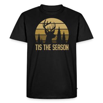 Antlers Deer Hunting Hunting Hunting Season - Men's Premium Organic T-Shirt - black - Front - Nico (187cm)