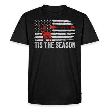 Antlers Deer Hunting Hunting Hunting Season - Men's Premium Organic T-Shirt - black - Front - Nico (187cm)