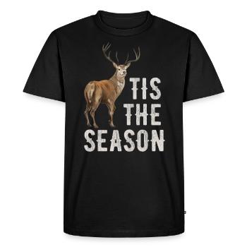 Antlers Deer Hunting Hunting Hunting Season - Men's Premium Organic T-Shirt - black - Front - Nico (187cm)
