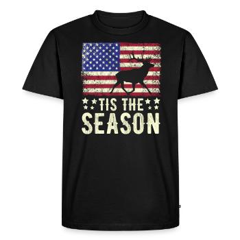 Antlers Deer Hunting Hunting Hunting Season - Men's Premium Organic T-Shirt - black - Front - Nico (187cm)