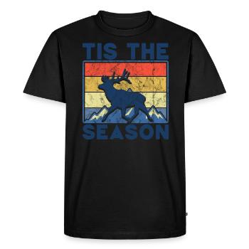Antlers Deer Hunting Hunting Hunting Season - Men's Premium Organic T-Shirt - black - Front - Nico (187cm)