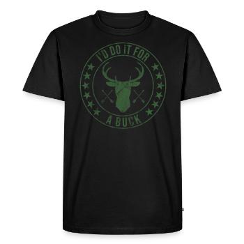 Antlers Deer Hunting Hunting Hunting Season - Men's Premium Organic T-Shirt - black - Front - Nico (187cm)
