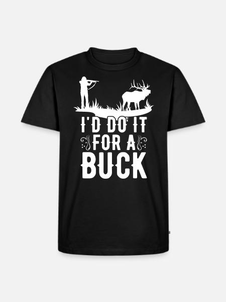 HIrschgeweih Hirschjagd Jagd Jagdsaison - Männer Premium Bio T-Shirt - Schwarz