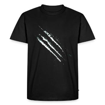 White lines by oeou - Männer Premium Bio T-Shirt - Schwarz - Vorne - Nico (187cm)