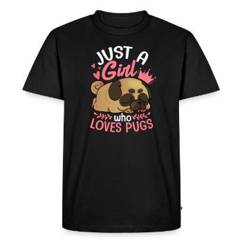 Carlin Chien Chien Ami Pet Pug Pug Pug Cadeau - T-shirt Premium bio Homme - noir - Devant - Nico (187cm)