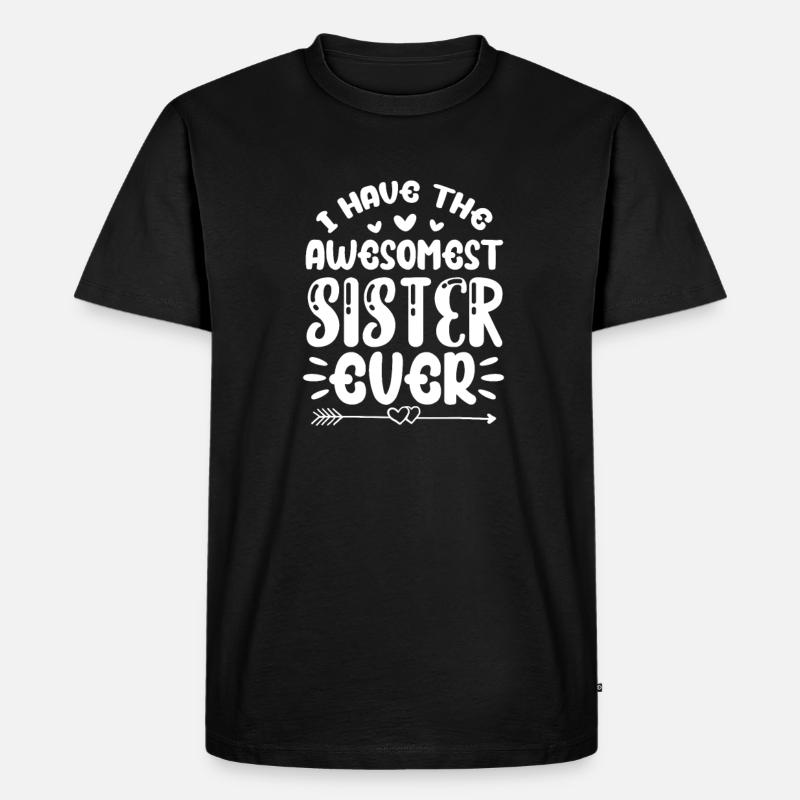 Schwester - Männer Premium Bio T-Shirt - Schwarz