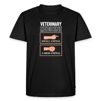 Vétérinaire - T-shirt Premium bio Homme - noir - Devant - Nico (187cm)