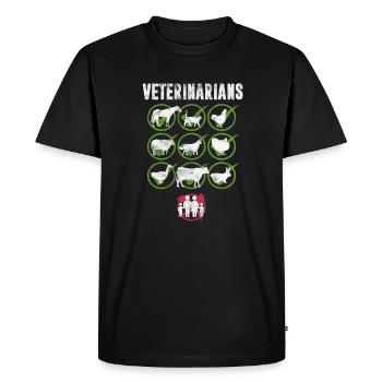Vétérinaire vétérinaire Cadeau vétérinaire - T-shirt Premium bio Homme - noir - Devant - Nico (187cm)
