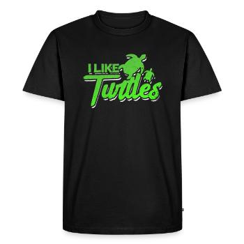 Turtle - Men's Premium Organic T-Shirt - black - Front - Nico (187cm)