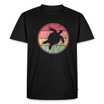 Turtle - Men's Premium Organic T-Shirt - black - Front - Nico (187cm)