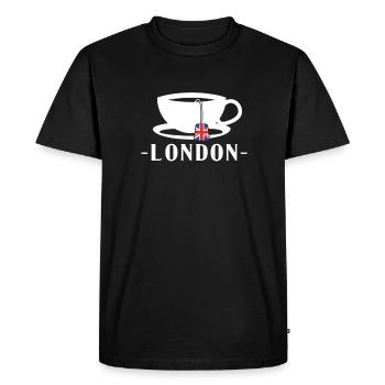 Londres Royaume-Uni Royaume-Uni Angleterre Cadeau - T-shirt Premium bio Homme - noir - Devant - Nico (187cm)