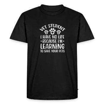 Vétérinaire vétérinaire Cadeau vétérinaire - T-shirt Premium bio Homme - noir - Devant - Nico (187cm)