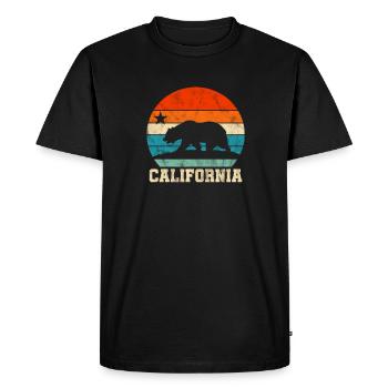 California USA Holidays America Cadeau - T-shirt Premium bio Homme - noir - Devant - Nico (187cm)