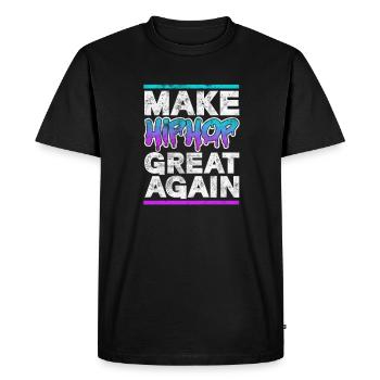 Hip-hop - T-shirt Premium bio Homme - noir - Devant - Nico (187cm)