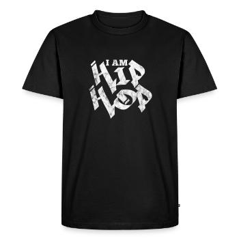 Hip-hop - T-shirt Premium bio Homme - noir - Devant - Nico (187cm)