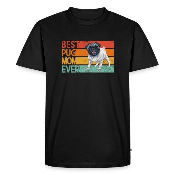 Pug - Men's Premium Organic T-Shirt - black - Front - Nico (187cm)