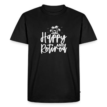 Pension de retraite Pension de pensionné Cadeau de pension de pensionné - T-shirt Premium bio Homme - noir - Devant - Nico (187cm)