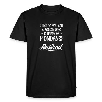 Pension de retraite Pension de pensionné Cadeau de pension de pensionné - T-shirt Premium bio Homme - noir - Devant - Nico (187cm)