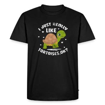 Turtle - Men's Premium Organic T-Shirt - black - Front - Nico (187cm)
