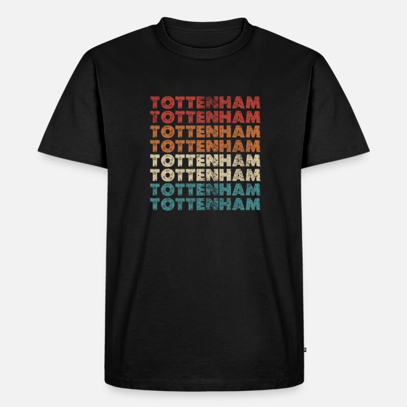 Tottenham - Männer Premium Bio T-Shirt - Schwarz