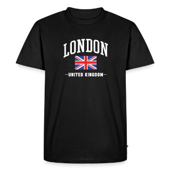 London - Men's Premium Organic T-Shirt - black - Front - Nico (187cm)
