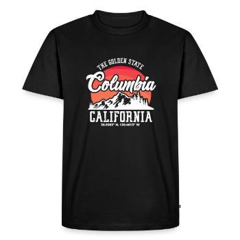 Colombie Californie - T-shirt Premium bio Homme - noir - Devant - Nico (187cm)